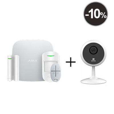 Ajax StarterKit - комплект бездротової GSM-сигналізації + IP Камера EZVIZ C1C White 1Mp Ajax StarterKit - комплект бездротової GSM-сигналізації + IP Камера EZVIZ C1C White 1Mp