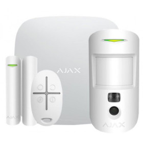 Ajax StarterKit Cam Plus HDR - Комплект бездротової GSM-сигналізації - білий Ajax StarterKit Cam Plus HDR - Комплект бездротової GSM-сигналізації - білий