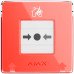Ajax ManualCallPoint (Red) Jeweller - Беспроводная настенная кнопка для активации пожарной тревоги вручную - красная 