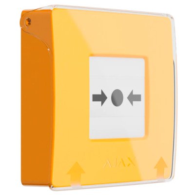 Ajax ManualCallPoint (Yellow) Jeweller - Бездротова настінна кнопка для активації пожежної тривоги вручну - жовтий