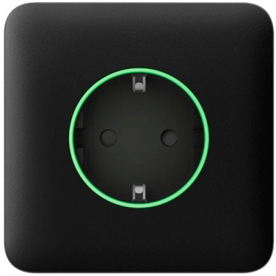 Ajax SoloCover (smart) [type F] - Передня панель для вбудованої розетки - Чорний