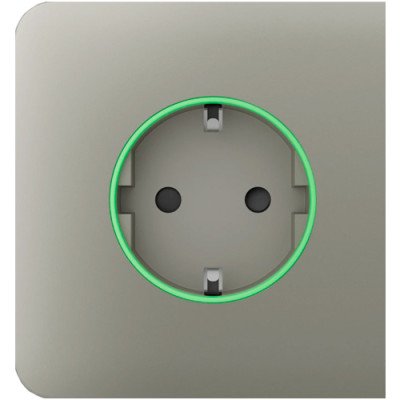 Ajax SideCover (smart) [type F] - Боковая панель для встроенной розетки - Оливковый