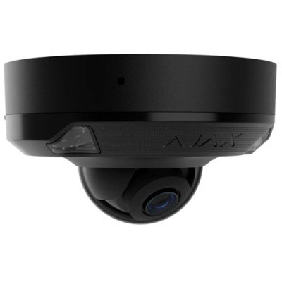 Ajax DomeCam Mini HL (5 Mp/2,8 mm) - Дротова охоронна IP-камера - Чорний