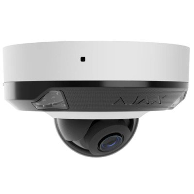 Ajax DomeCam Mini HL (5 Mp/2,8 mm) - Дротова охоронна IP-камера - Білий