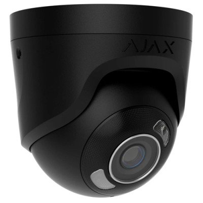 Ajax TurretCam HL (5 Mp/2,8 mm) - Дротова охоронна IP-камера - Чорний