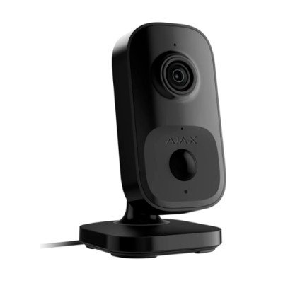 Ajax IndoorCam - Wi-Fi камера відеоспостереження з ІЧ датчиком руху та вбудованим ШІ - Чорний