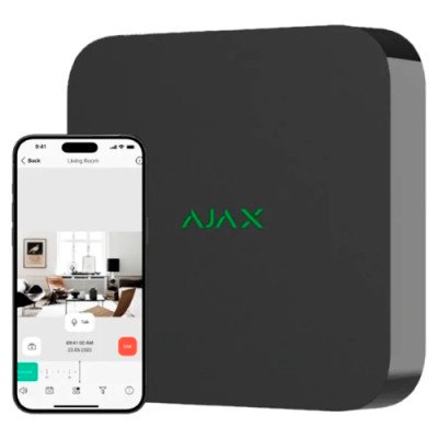 Ajax NVR (16ch) (8EU) - Мережевий відеореєстратор - Чорний