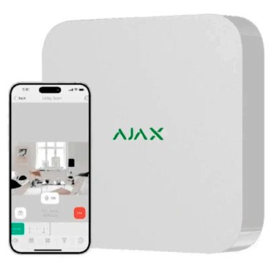 Ajax NVR (16ch) (8EU) - Мережевий відеореєстратор - Білий