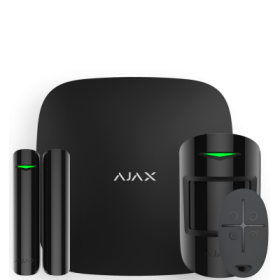 Ajax StarterKit Plus - Комплект бездротової сигналізації з централлю другого покоління - чорний Ajax StarterKit Plus - Комплект бездротової сигналізації з централлю другого покоління - чорний